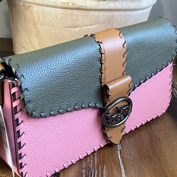 Coach Georgie Whipstitch Colorblock Leather Shoulder/Crossbody Bag - Picture 10 of 15